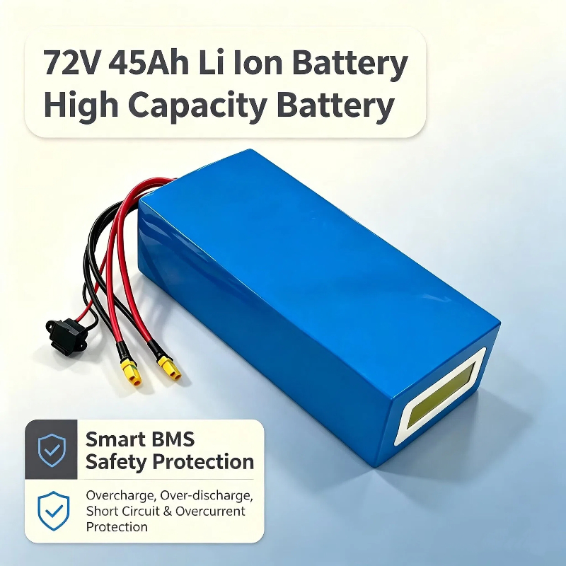 72V 45Ah Lityum İyon Üçgen Bat - 72V 40Ah Lifepo4 Battery Pack incelemesi ve fiyatı